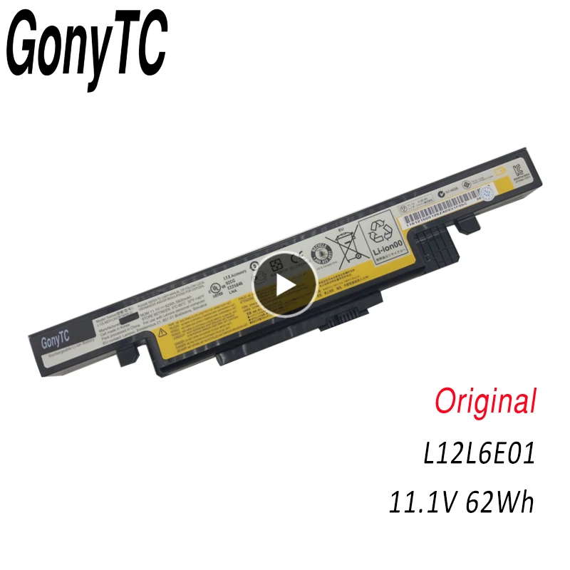 Оригинальный аккумулятор L12L6E01 для ноутбука Lenovo Y510P Y490 Y490P Y400 Y410P Y400N Y500 Y500N L11L6R02