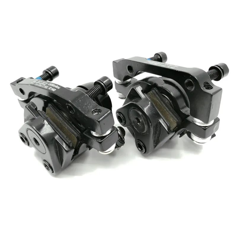 Winzip Bike Mechanical Disc Brake Caliper Double Action Brake Device MTB Road Bicycle Line Pulling Disc Brake Black/White Taiwan