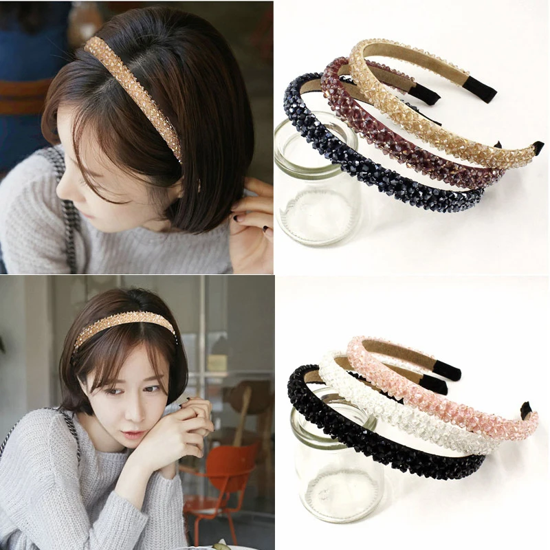 

Korean Hairband for Women Rhinestone Headdress Headband Sweet Wild Hair Accessories Hair Hoops Handmade Exquisite Hair Bands