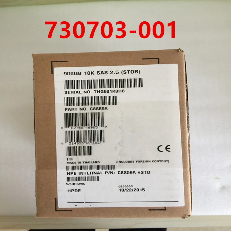 

Оригинальный Новый HDD для HP 900 ГБ 2,5 "SAS 12 ГБ/сек. 64 Мб 10000 об/мин для внутреннего HDD для сервера HDD для C8S59A 730703-001