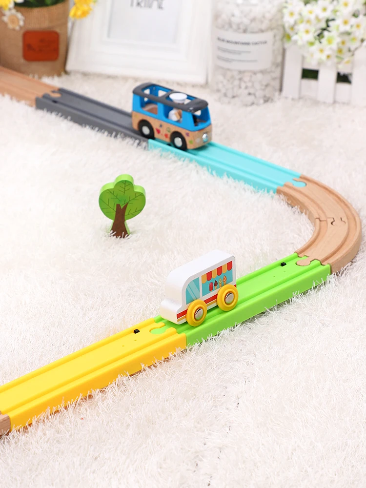 Вокальный трек ловушка сенсорный совместимый деревянный поезд все бренды