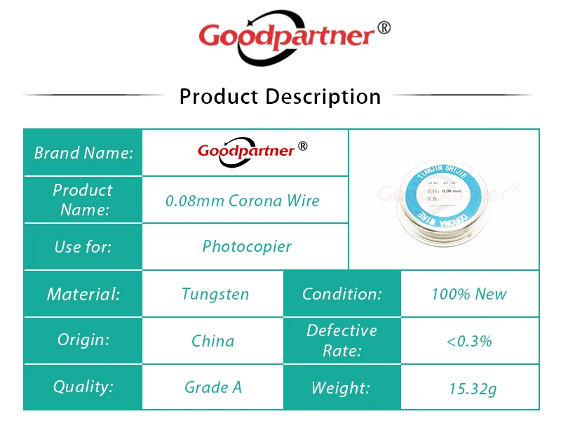 5 шт. x 0 08 мм проволочный электрод CORONA вольфрамовый провод для Kyocera Samsung HP Canon Xerox