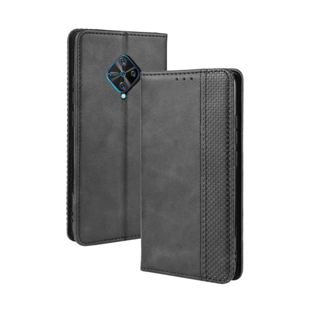 

For Vivo V17 Case For Vivo S1 Pro Luxury Flip PU Leather Wallet Magnetic Adsorption Case For BBK vivo Y9S V17 S1Pro Phone Bag