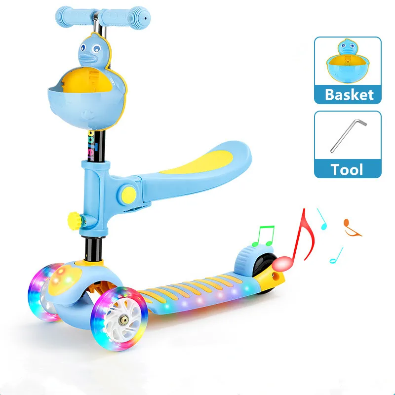 Портативный Детский самокат с 3 колесами модные детские и игрушки подарки