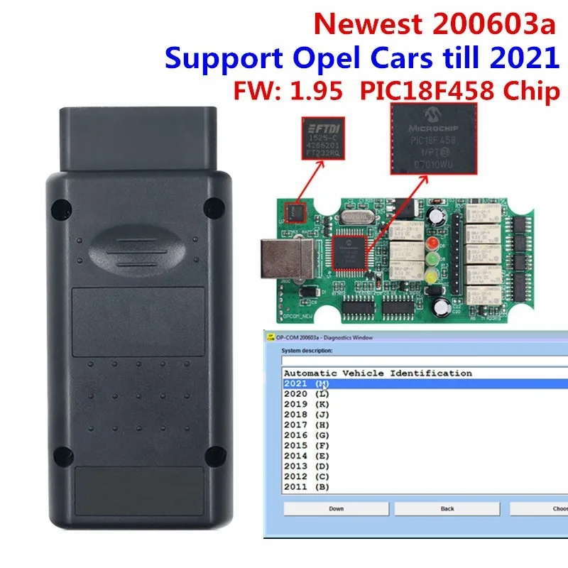 OP COM OBD2 сканер V1.99/V1.95/V1.70 для Opel OPCOM 1 99 Авто диагностический инструмент с PIC18F458 FT232RL
