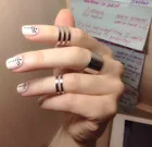 Модные 3 шт Открытое кольцо золотистого и серебряного цвета для мужчин и женщин, ювелирные изделия, вечерние аксессуары для рок, кольцо Goth, индивидуальная панк цепочка, модный подарок