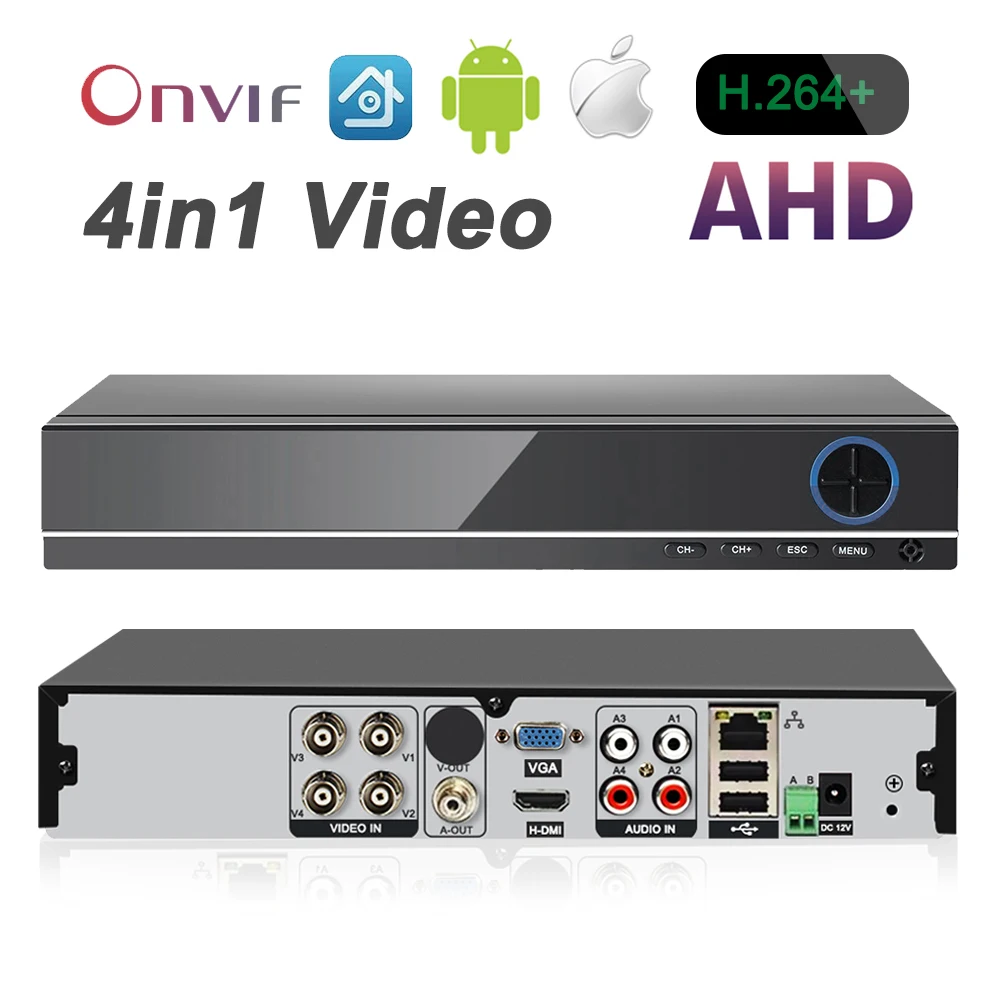 4 in 1 AHDM DVR 4CH/8CH IP Камера 4 в 1 видео Регистраторы для аналоговая камера высокого разрешения Камера IP Камера аналоговые Камера, для наблюдения, безопасности, видео Регистраторы - Цвет: 4 in 1