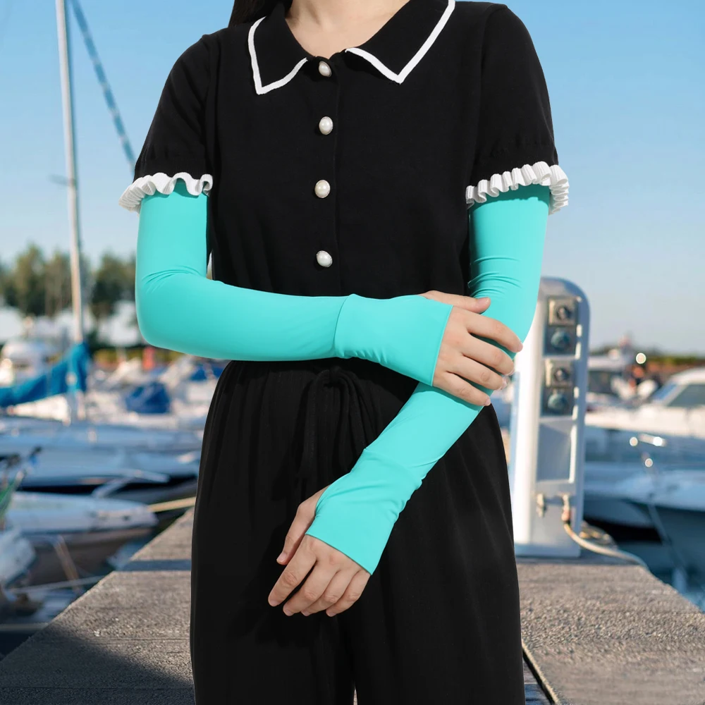 

Breathable Quick Dry UV Protection Running No-Slip Arm Sleeves Basketball Fitness Sports Cycling Summer Sunscreen Arm Warmers