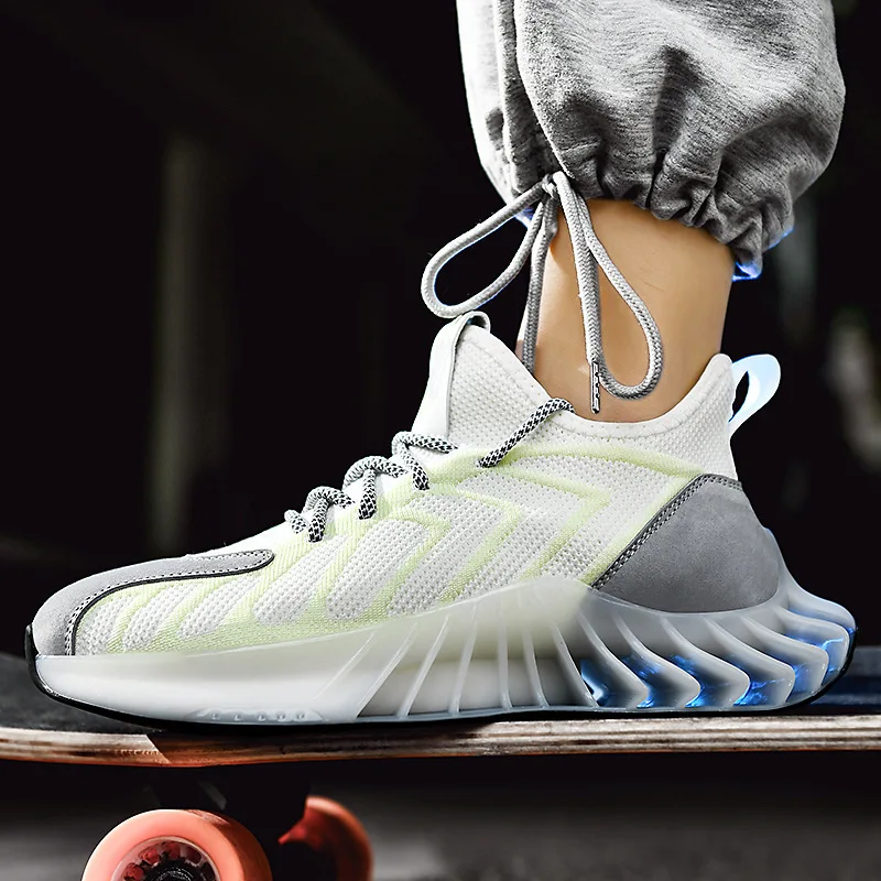 

Men Shoes Flying Woven Casual Shoes Fashion Personality Sneaker Outdoor Non-Slip Breathable Running Shoes Zapatillas De Hombre