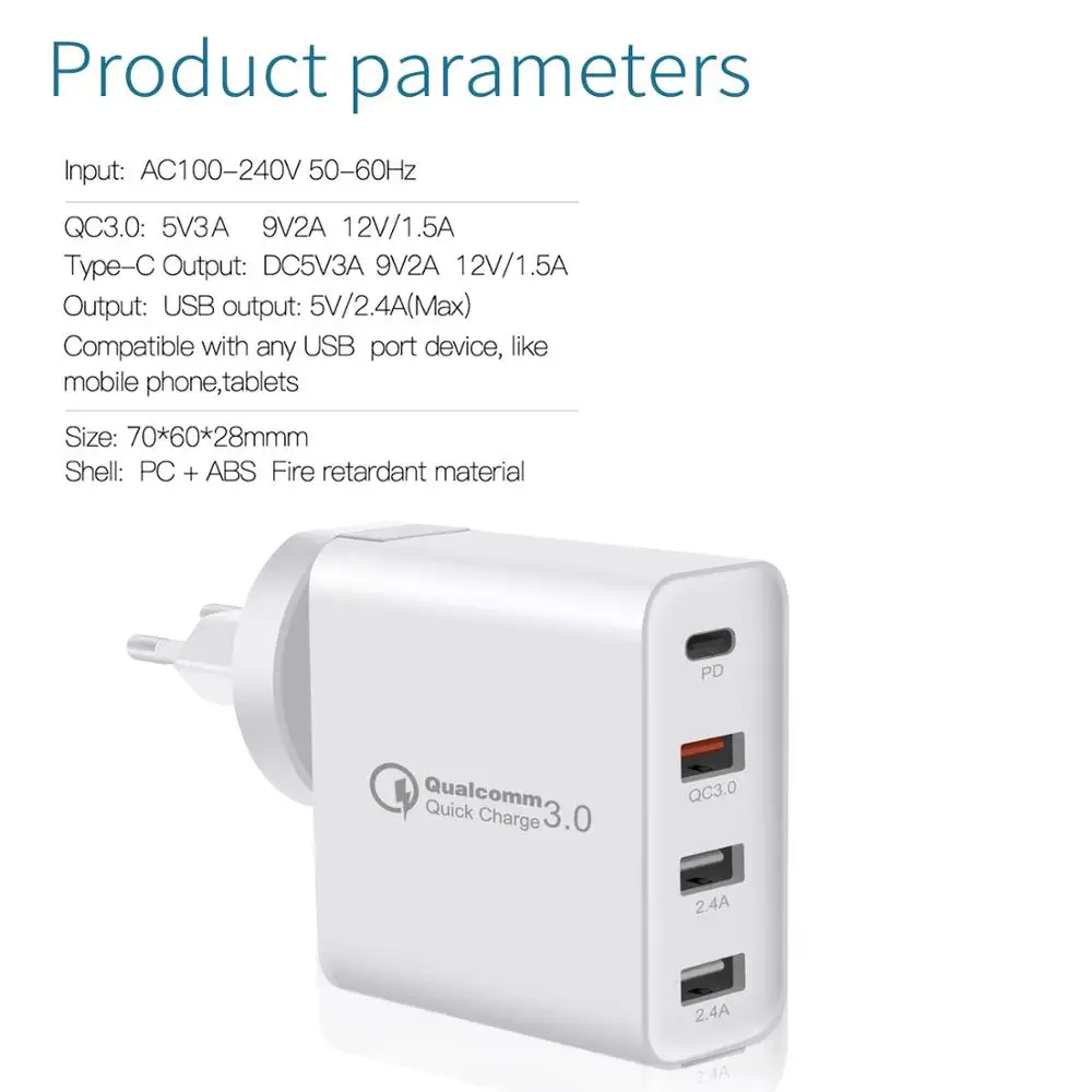 GOOJODOQ PD зарядное устройство 48 Вт USB быстрое зарядное устройство QC3.0 настенное зарядное устройство для iphone 11 XS Max Pro Apple iPad для samsung huawei Xiaomi Tablet