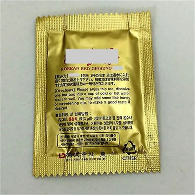 20 пакетиков/40 пакетиков Корейская красная гинза ng R oot чай 3 г/пакетик