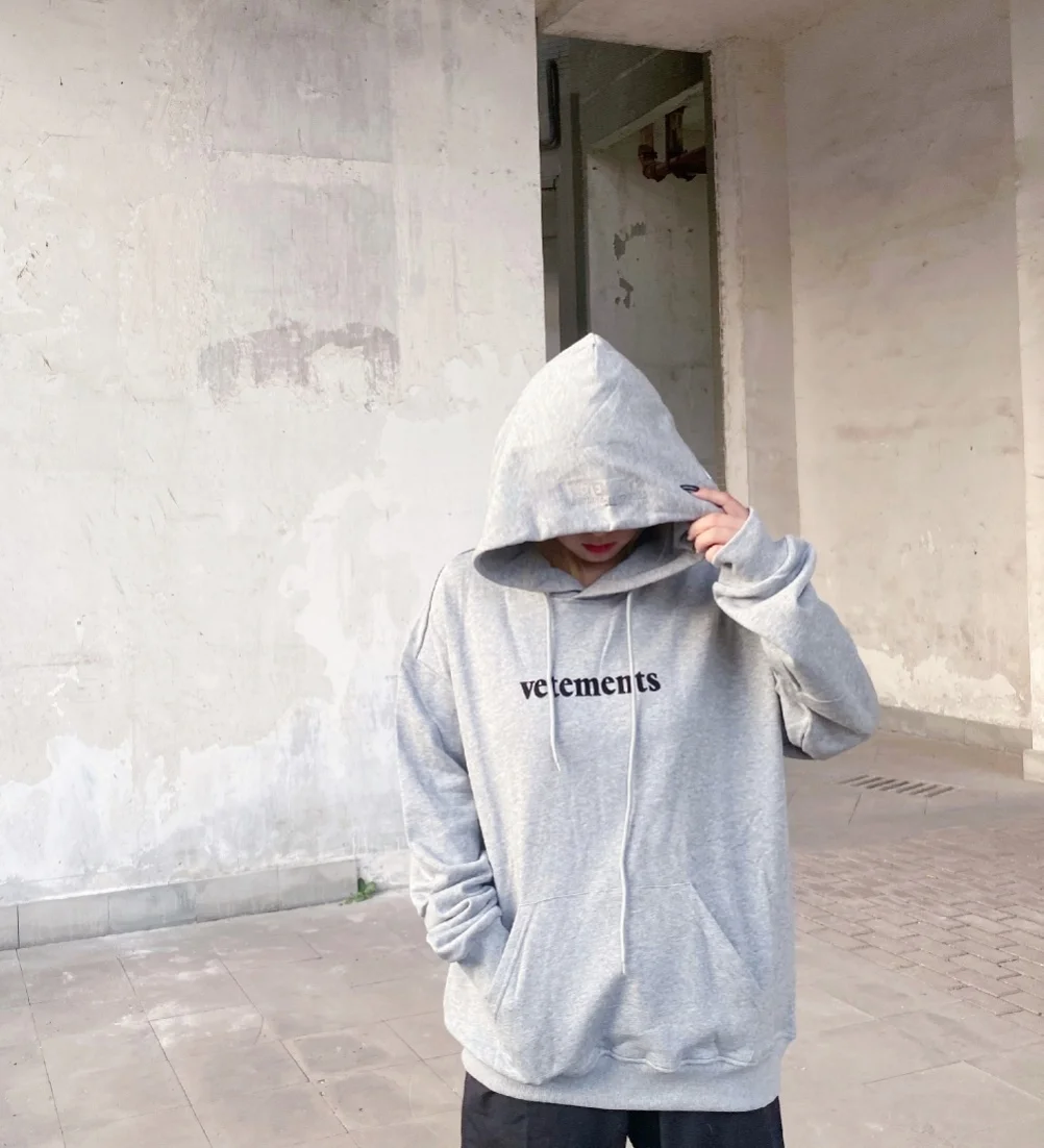 

Vetements Hat Logo Embroidery Hoodie Men Women Top Quality 100%Cotton Sweatshirts VETEMENTS Unicorn Pink Sweatshirts
