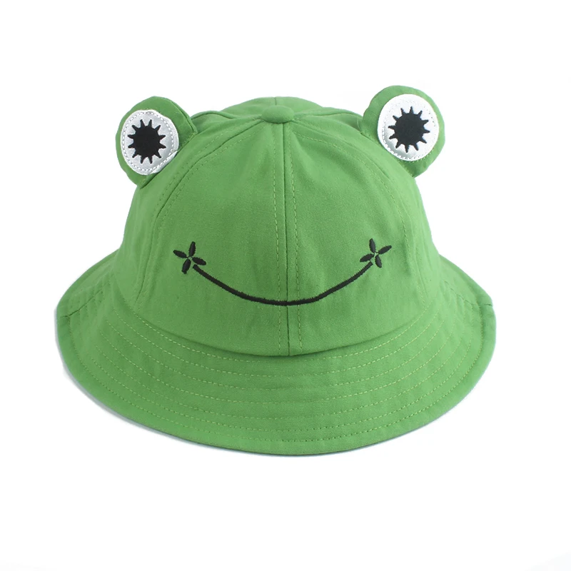 

Kid Froging Hat Bob Bucket Female Outdoor screen Panama Fisherman Autumn Green Frog Fisherman Hat Sunhat Foldable Fishing Cap