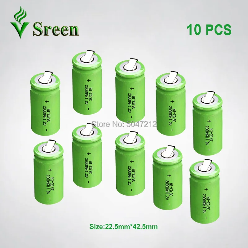 SC 2000mAh 1 2 V NI CD электронная батарея с никелевым листом DIY to Subc перезаряжаемый