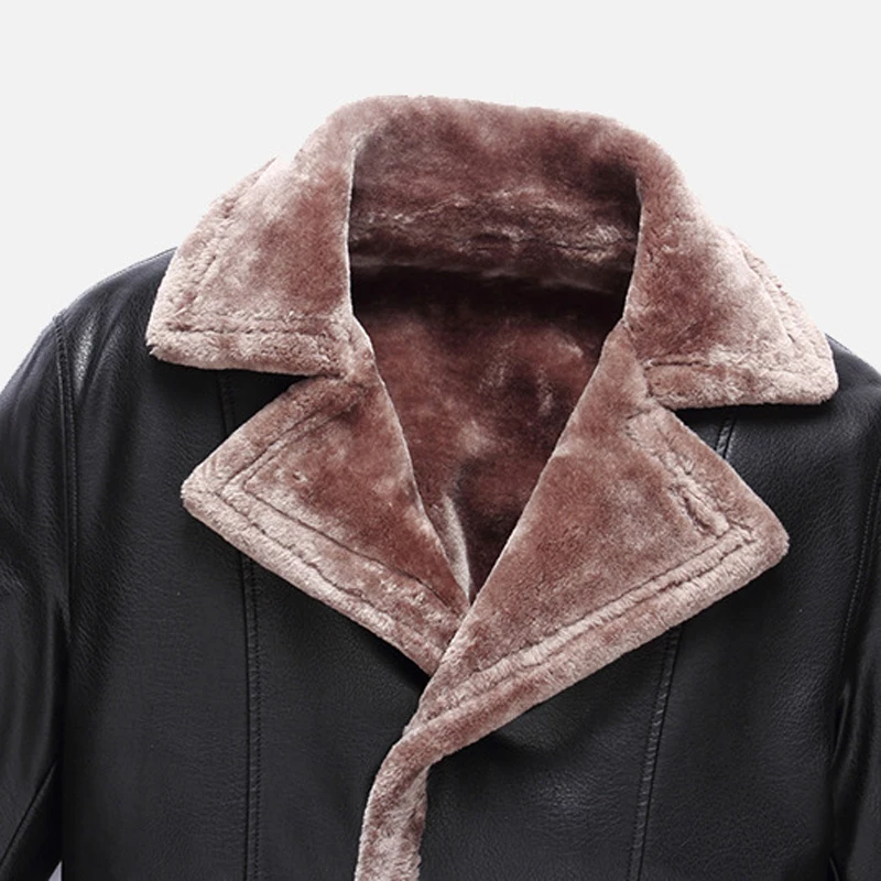 

Winter Style Mens Velevet Automotive Fur Leather Coats Imported Men Faux Fur Leather Jacket and Coats Warm Winter Fur Coat C2158