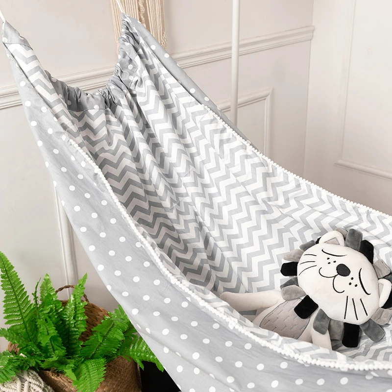 

Portable Baby Children Hammock Swing Indoor Outdoor Hanging Basket Kids Cotton Cloth Bag Chair Baby Room Home Decorations