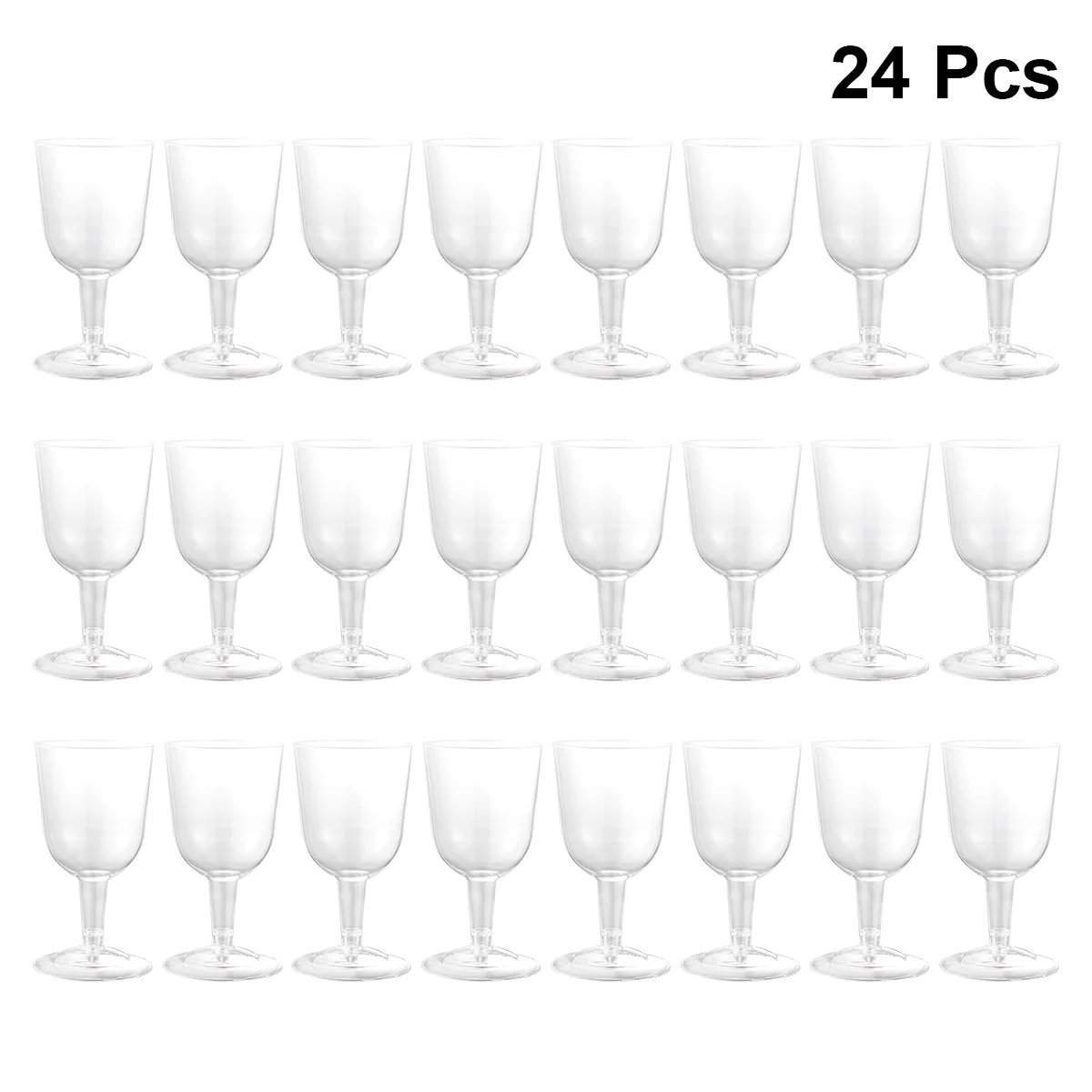 

12pcs Transparent Party Champagne Cups Cups Disposable Storage Cup for Wedding Birthday