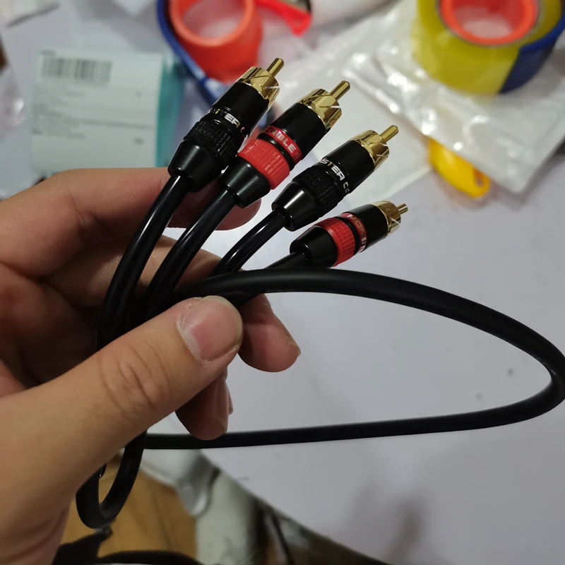 

Surround Speaker Cable Car RCA Fever Speaker Cable Audio Power Amplifier Cable Two Pairs Two Double Lotus Cable Length Optional