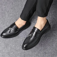 men formal black shoes men tassel shoes loafers mens leather dress shoes brand men handmade footwear sapato oxford cuero hombre