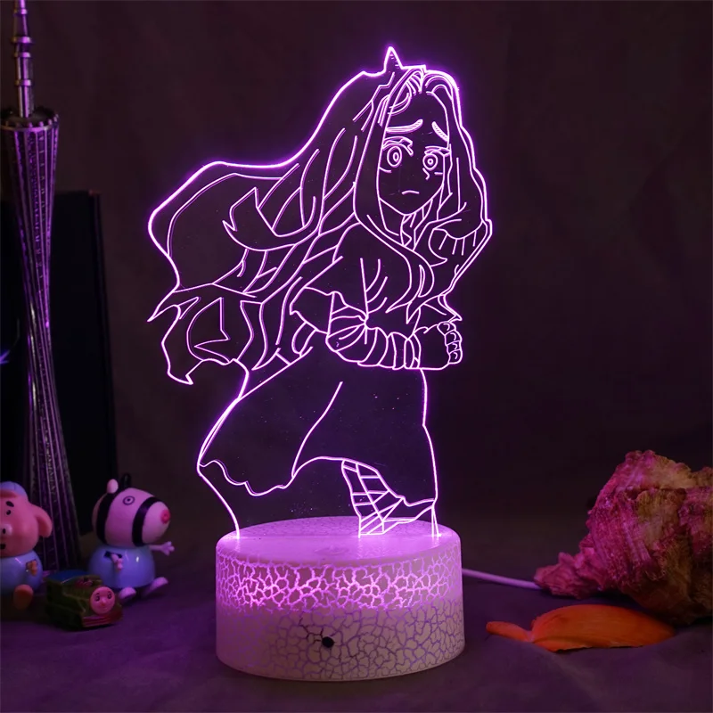 

Anime Kimetsu No Yaiba Demon Slayer LED Night Light Lamp Kids Child Birthday Gift for Bedroom Decor Agatsuma Zenitsu Light