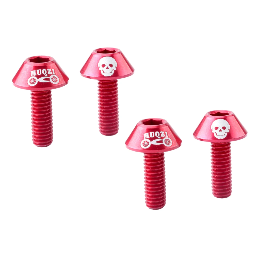 Pack of 4 Aluminum Alloy 15mm M6 Screws for MTB Mountain Bike Bicycle Cycling Bottle Cage Holder Handlebar Colorful | Спорт и