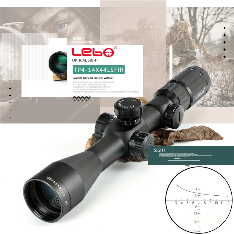 Оптический прицел LEBO TP 4-14X44 L SFIR FFP оптический Охотничья оптика с красной точкой