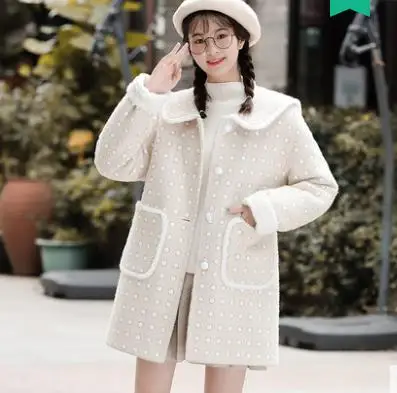 

Princess sweet lolita coat Girls' winter cotton coat college style students' Korean thickened mink plush coat women LXZL021