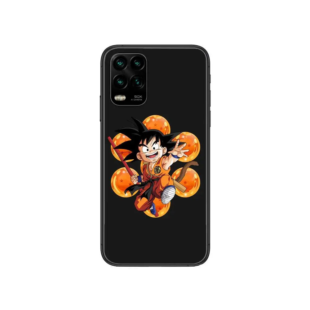 

Anime D-Dragon Ball Goku cartoon Phone Case For XiaoMi Redmi Note 10 9S 8 7 6 5 A Pro T Y1 Anime Black Cover Silicone Back Pre
