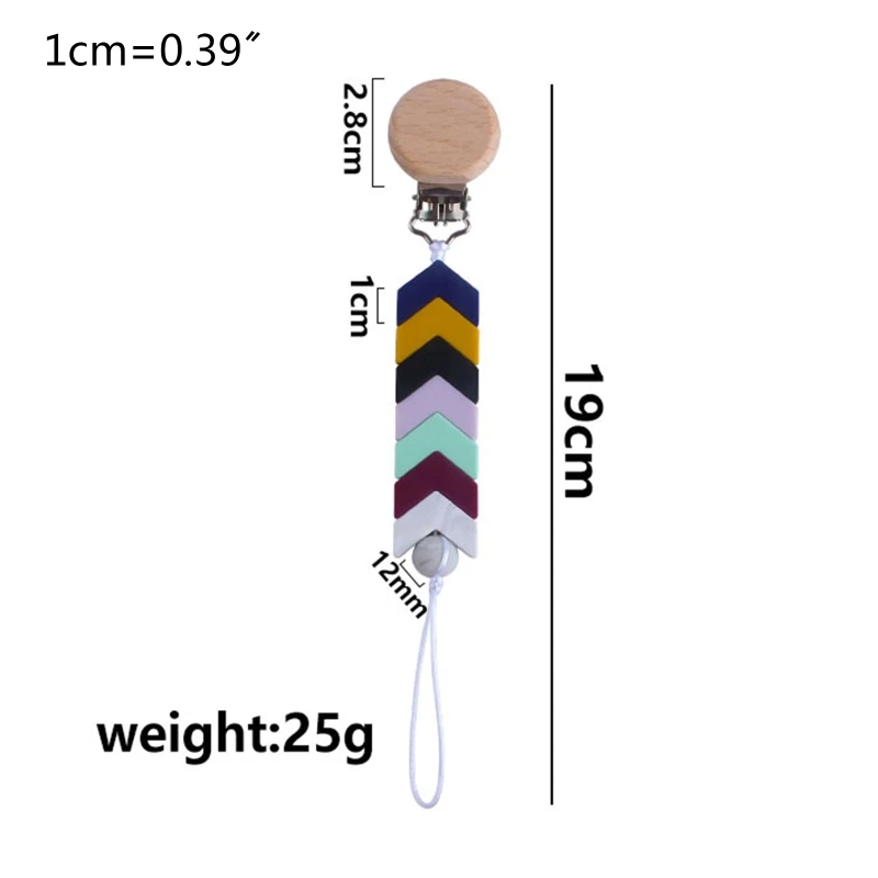 

Pacifier Clip Chain Silicone Beads BPA Free Baby Teething Toys Chew Gifts DIY Dummy Nipple Holder Soother