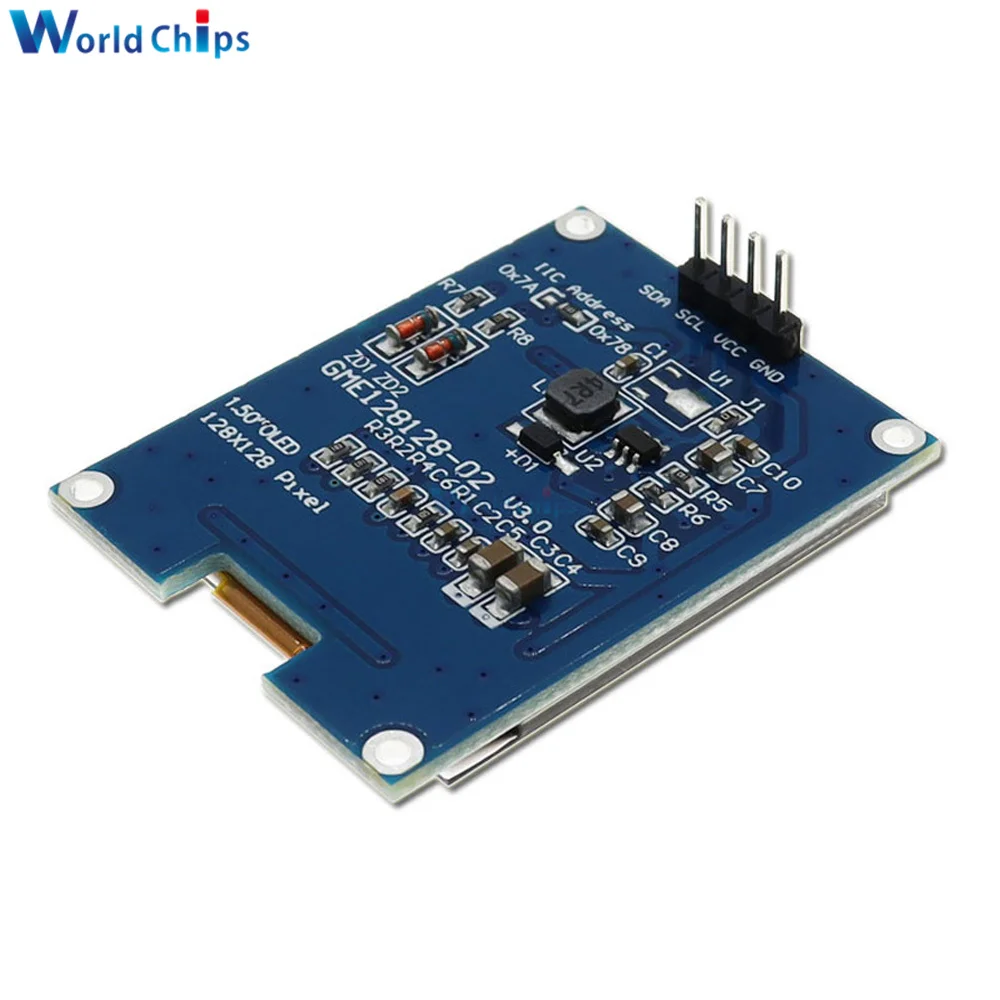 Модуль OLED-дисплея 1 5 дюйма 128x128 драйвер SSD1327Z интерфейс I2C IIC для Raspberry Pi STM32 Arduino -