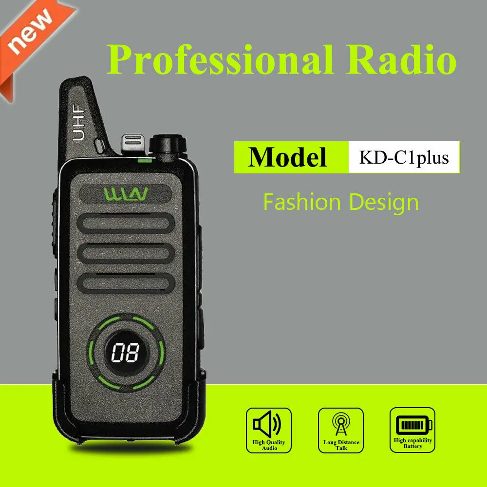 Комплект из 2 предметов новинка иди и болтай Walkie Talkie мини WLN KD C1 плюс “иди 5 Вт UHF 400