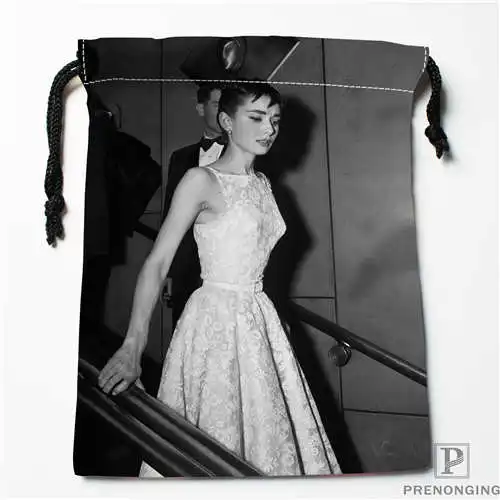 Пользовательские печати Одри-Хепберн сумки для покупок на шнурках дорожный