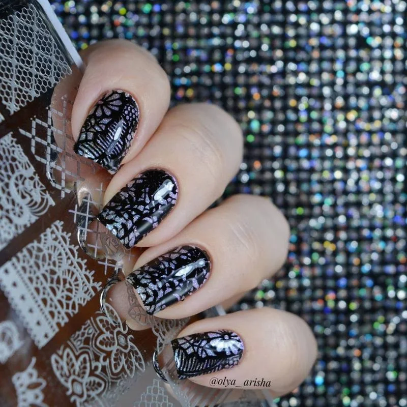 Кружевной Цветочный узор для ногтей BORN PRETTY печатная пластина дизайна шаблон