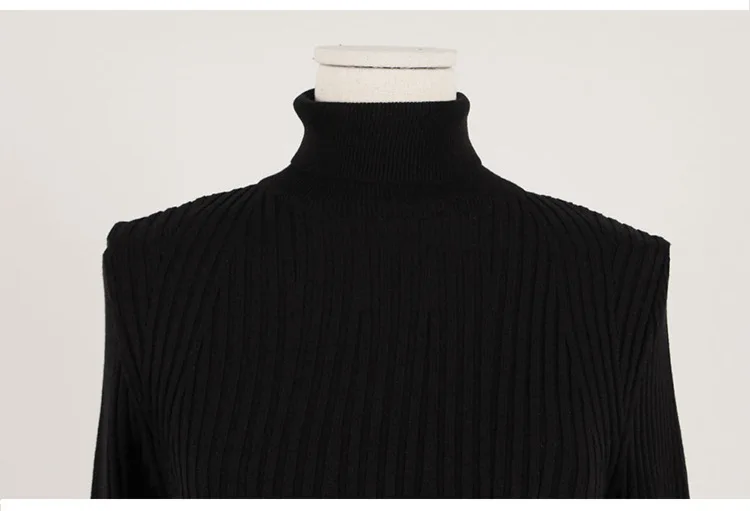 

BacklakeGirls Elegant Women Knitted Sweater Dress Turtleneck Long Sleeve Evening Dress Vestidos Autumn Winter A Line Long Dress