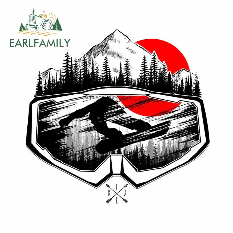 

EARLFAMILY 13cm For Snowboard Mask Campervan Car Stickers Anime Car Accessoires Decal Funny Vinyl Motorcycle RV JDM Sticker