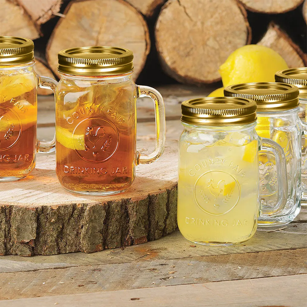 

Mouth Canning Lid Regular Mouth Mason Jar Canning Lids Reusable Leak Proof Split-Type Silver Lids With Silicone Seals Rings