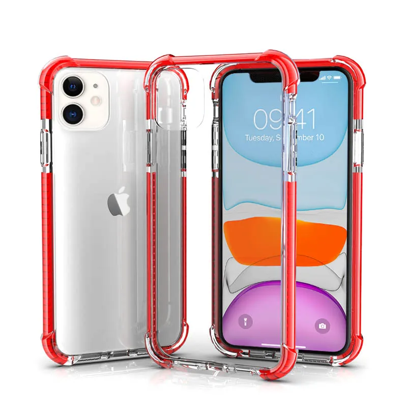 Для iPhone 11 чехол 5,8 дюймов 6,1 дюймов 6,8 дюймов гибридный ударопрочный ТПУ и PC задняя крышка для iPhone XS MAX XR - Цвет: Red