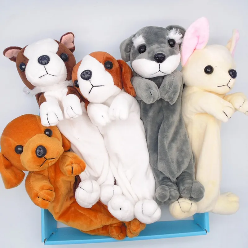 Мультяшный плюшевый чехол карандаш в форме собаки Kawaii сумка для школы