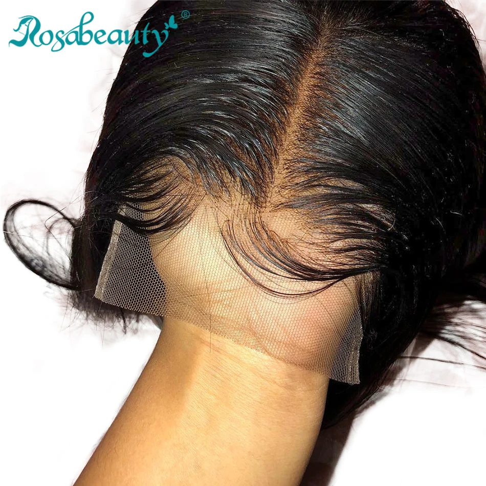 Rosabeauty прямые волосы Кружева Закрытие 4x4 человеческих волос девственной закрытие волос с детскими волосами средней/ /3 часть Черная пятница