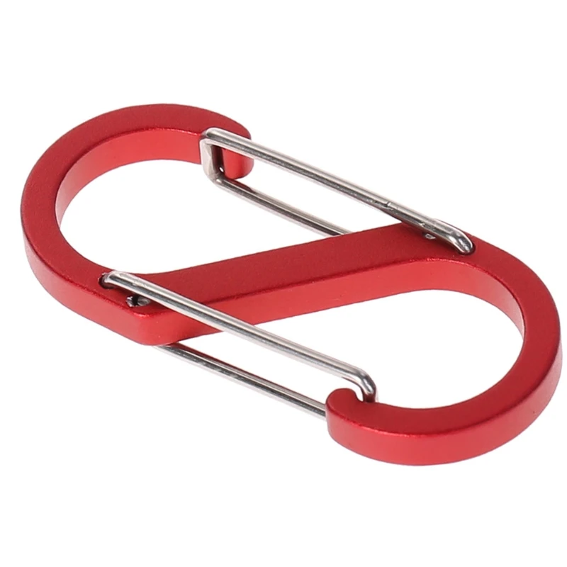 S Shape Aluminum Alloy Two-way Buckle Key Ring Travelling Supply Outdoor Sports A6HC