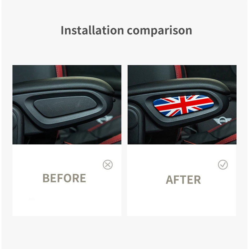 2 шт. новые наклейки для интерьера автомобиля подлокотник крышка наклейка