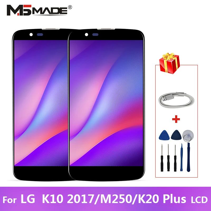 Для LG K10 M250 ЖК сенсорный экран дигитайзер дисплей запасные части с рамкой для LG K20 Plus M250N M250E ЖК