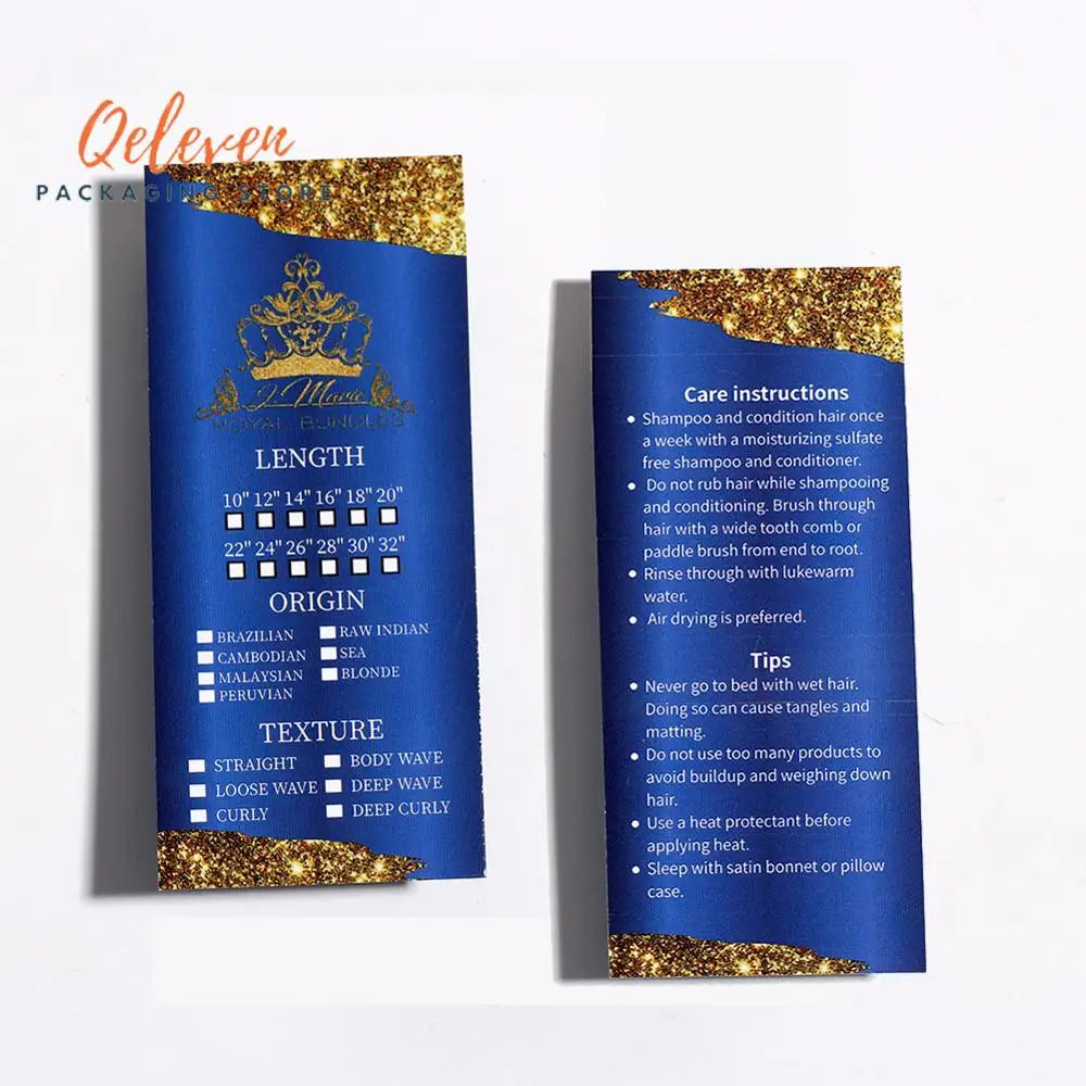 Индивидуальный Логотип бренд волосы парики упаковочная бумага ценники