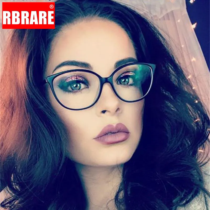 RBRARE большая оправа ретро очки с дизайном «кошачие глаза» оправа с прозрачными линзами женские очки оправа Брендовые очки Оптическая оправа для очков
