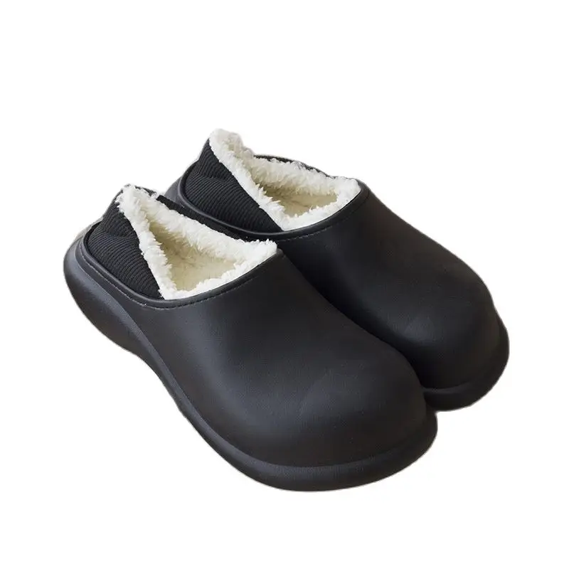 

Водонепроницаемые хлопковые тапочки JARYCORN, новинка 2022, женские бархатные домашние тапочки из ЭВА на высоком каблуке для пар, мужские хлопков...