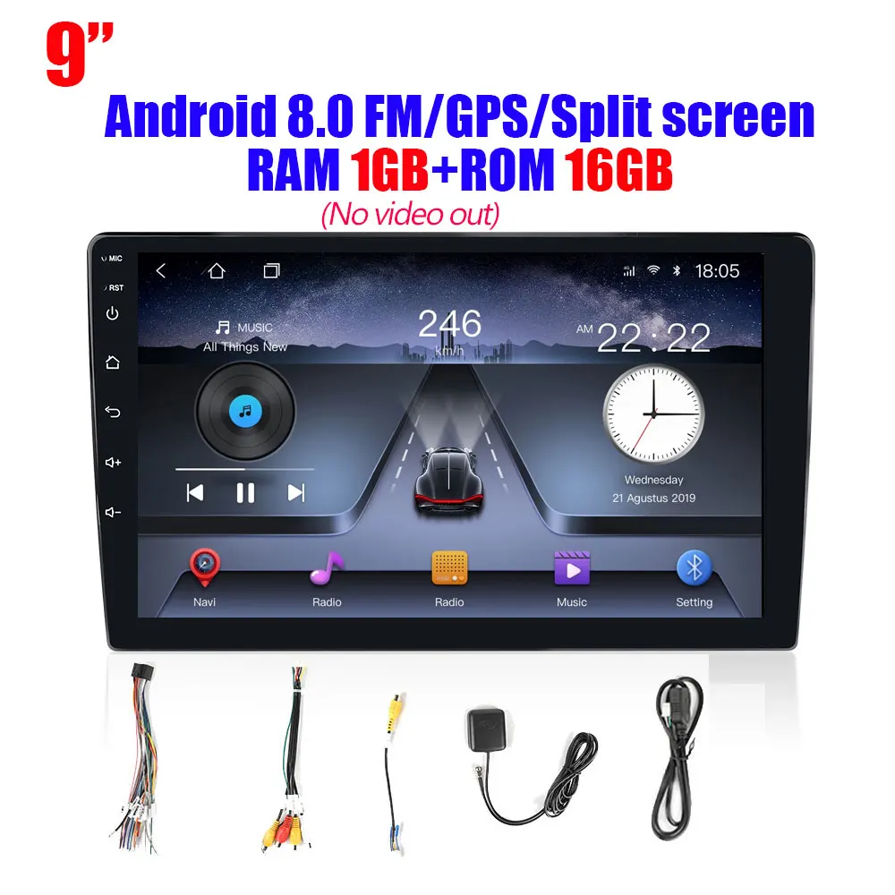 Универсальный Автомобильный плеер 9/10/7 дюймов Android 8 1 2 din ГБ ОЗУ 16 Гб ПЗУ