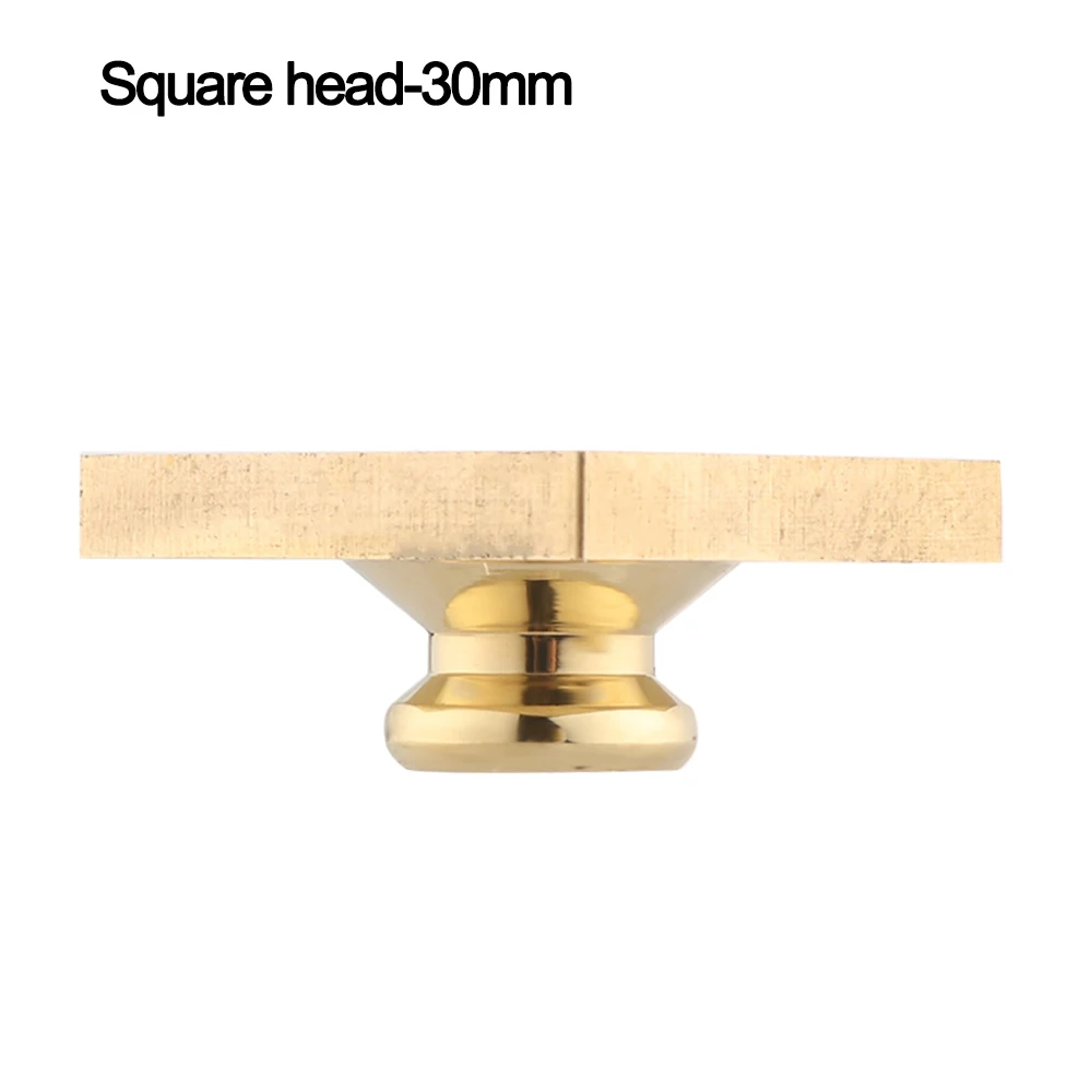 Square head-30mm Деревянная восковая уплотнительная ручка для штампа, латунная уплотнительная восковая штамповочная головка, ретро Палисандр Ручка, восковая уплотнительная Медная головка для скрапбукинга - Цвет: Square head-30mm