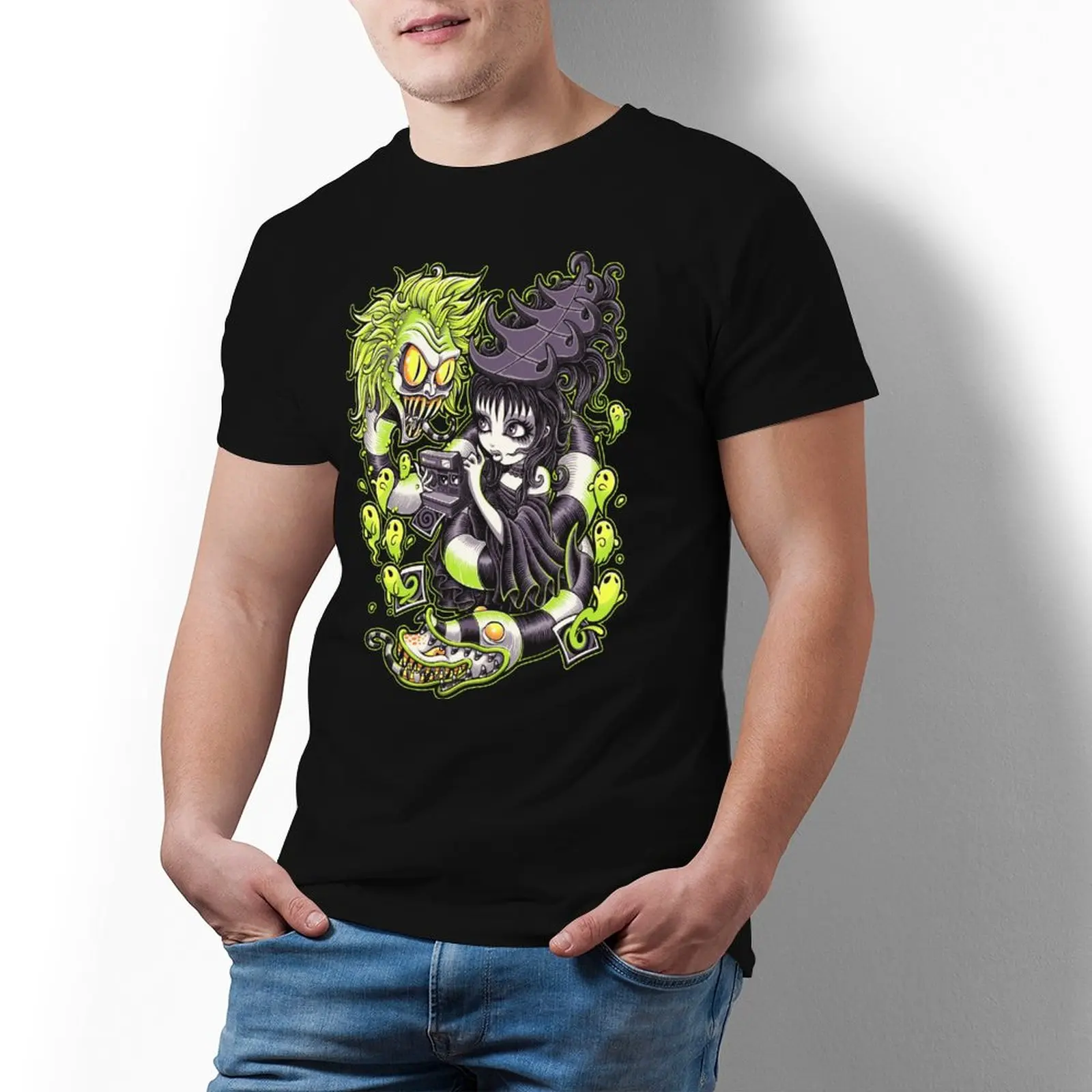 

Gothic T Shirt Mens Funny Cotton Print Tee Shirt Short Sleeves Basic Tshirt Oversize