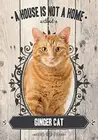 Дом не дом рыжий кот Ретро металлическая жестяная вывеска Винтаж Алюминий неоновая вывеска для дома Кофе Настенный декор 8x12 дюймов