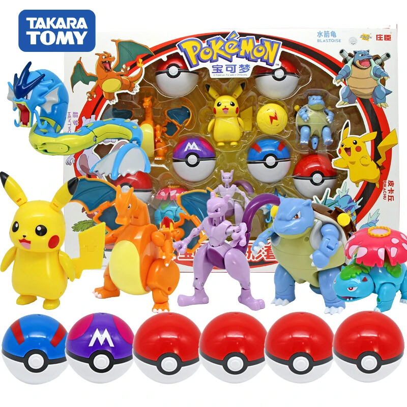 Натуральная Покемон фигурка Бал эльфов модель Пикачу Чаризард фигурку эльф мяч